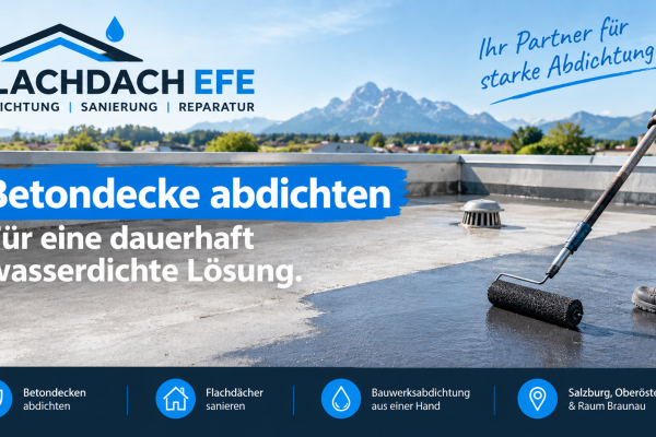 Betondecke abdichten: So wird ein Betondach dauerhaft wasserdicht